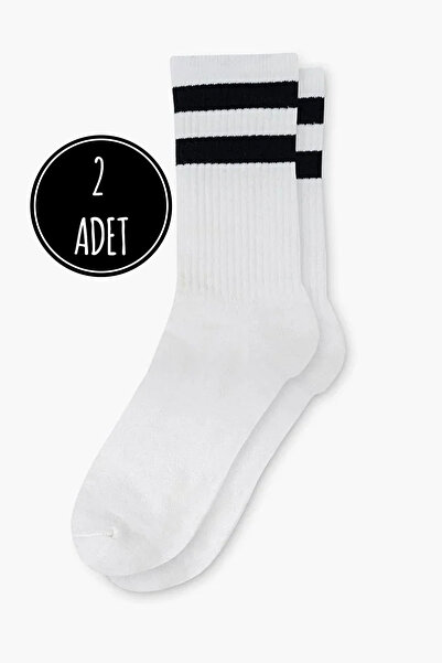 Anime Marketi جوارب تنس مخططة للجنسين 2 قطعة