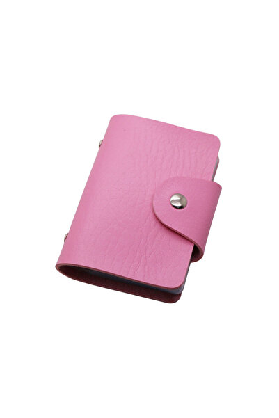 Generic Card Holder Organizer With 24 Slots Rose