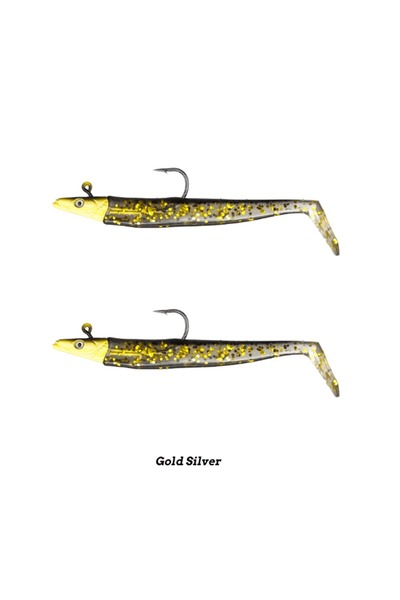 Fujin Zand Eel 11cm 7gr-14gr Double Body Head Color : Gold Silver