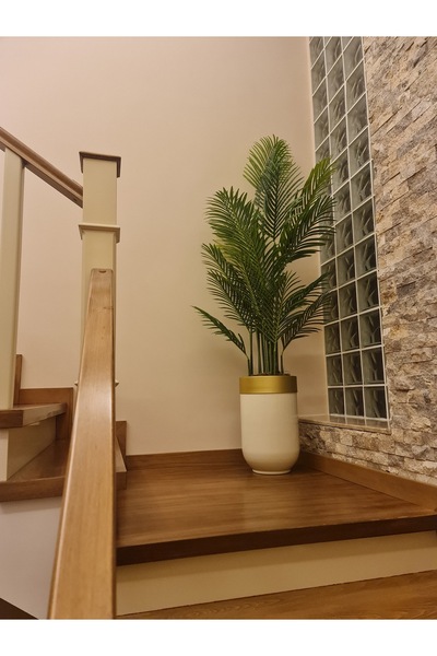 İremÇiçekçilik Yapay Çiçek Uygula 180 Cm 14 Yaprak Areka Yapay Ağaç