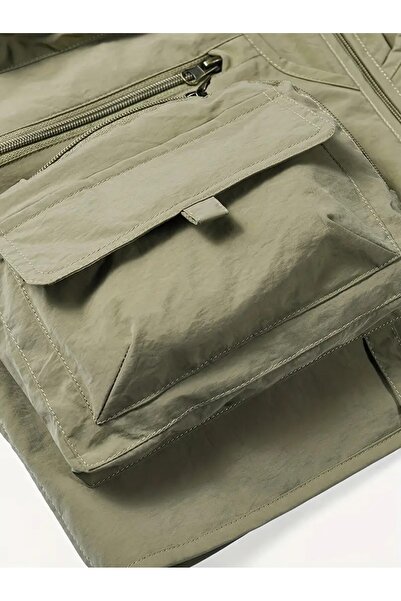 TAKTİK Fishing Vest Breathable Nylon Cargo Vest Jacket Sports Vest with Multiple Pocket Detail