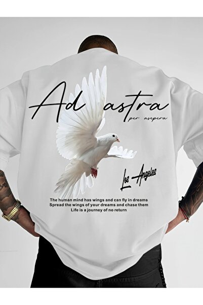 LOTS MODA Ανδρικό μπλουζάκι με στρογγυλή λαιμόκοψη American Street Letter φαρ...