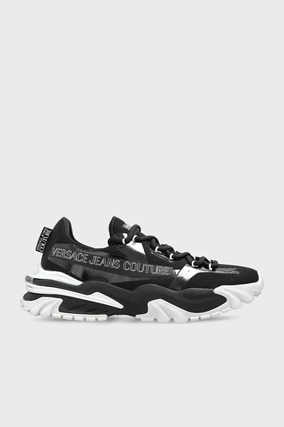 VERSACE JEANS COUTURE Logo Serrated Thick Sole Sneaker Shoes Men's Shoes 78Ya3Si8 Zsc58 899