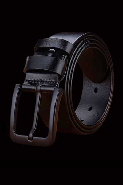 GOLEM Black Men's Belt, Suitable for Jeans, Fabric and Canvas Pants, 4cm Belt