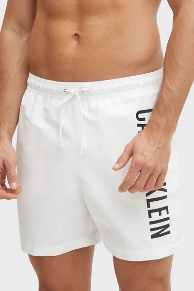 Calvin Klein Calvin Klein logóval nyomtatott, normál szabású, rugalmas derékú fürdőruha rövid KM0KM01092YCD férfi fürdőruha RÖVID KM0KM01