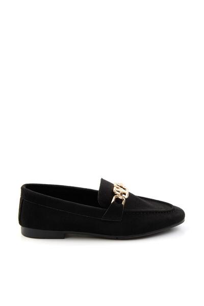 Bambi Siyah  Kadın Loafer Ayakkabı K01503727102