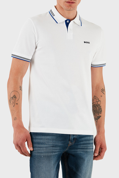 BOSS Pamuklu Slim Fit Düğmeli Polo Yaka T Shirt Erkek POLO YAKA T SHİRT 50506...