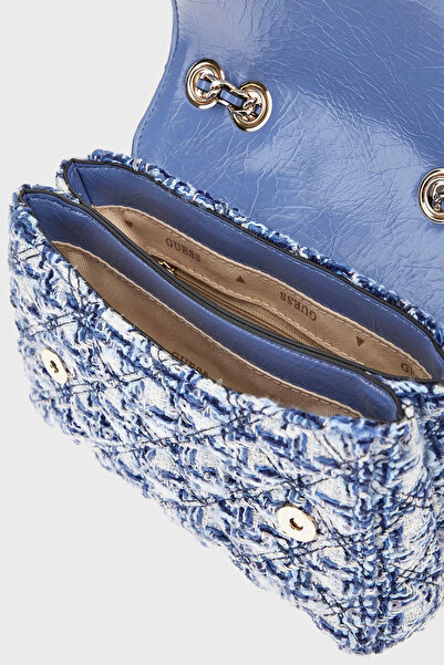 Guess Giully Tweed Bag with Adjustable Chain Strap Hwas8748740 Bag Hwas87 48740 Stu