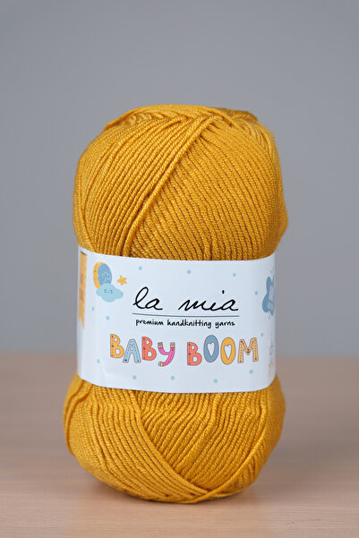 Lamia خيط بيبي بوم الفاخر المضاد للوبر 250 م/100 جرام خردل-257