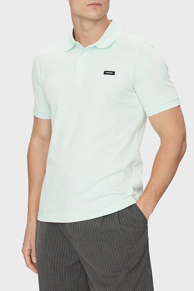 Calvin Klein Stretch Cotton Slim Fit Buttoned Polo Neck t Shirt K10K 111196 Chj Men's Polo Collar t Shirt