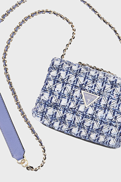 Guess Giully Tweed Bag with Adjustable Chain Strap Hwas8748740 Bag Hwas87 48740 Stu