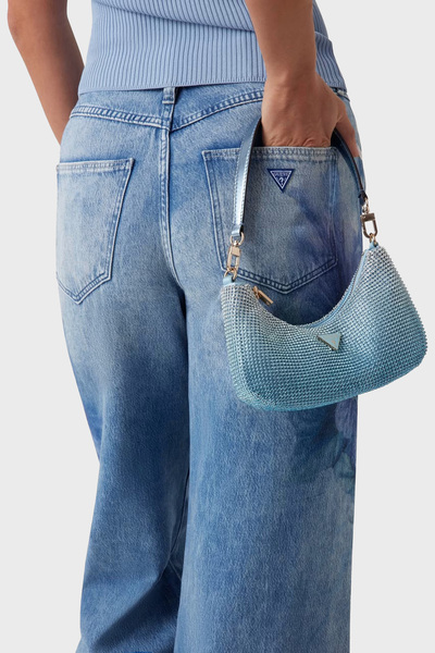 Guess Geanta de umar Zalina Mini HWOR9350720 cu piatra si curea