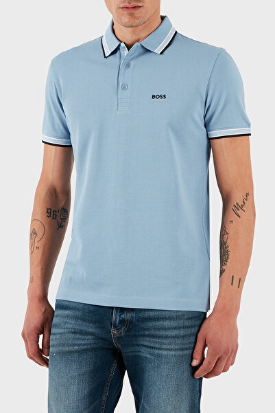 BOSS % 100 Pamuk Regular Fit Düğmeli Polo Yaka T Shirt Erkek POLO YAKA T SHİR...