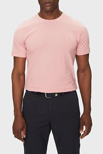 BOSS % 100 Pamuk Relaxed Fit Bisiklet Yaka T Shirt Erkek T SHİRT 50508584 694