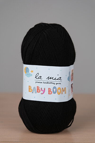 Lamia خيط بيبي بوم الفاخر المضاد للوبر 250 متر/100 جرام أسود-940