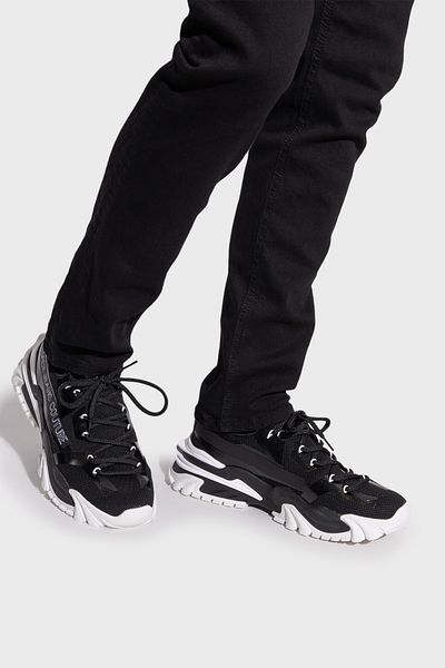 VERSACE JEANS COUTURE Logo Serrated Thick Sole Sneaker Shoes Men's Shoes 78Ya3Si8 Zsc58 899