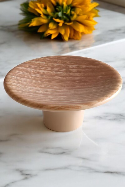 GLASWEN Bohemian Plastic Dish Handle Walnut Button Furniture Kitchen Wardrobe Cabinet Drawer Handle Handles