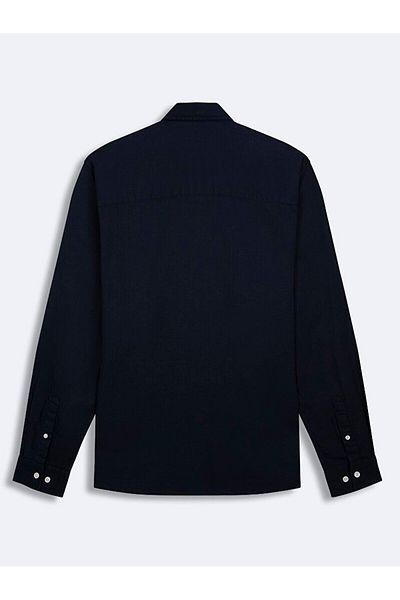 Ltb Basic Linen Look Regular μακρυμάνικο πουκάμισο Navy Blue