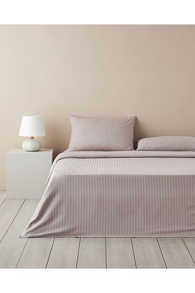 English Home Crystal Silky Twill Double Duvet Cover Set 200X220 cm Dusty Rose