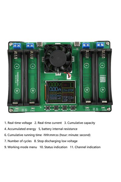 Choice Battery Tester Lcd Display Universal Battery Checker Analyzer Charger For 18650 Batteries 4 Chann...