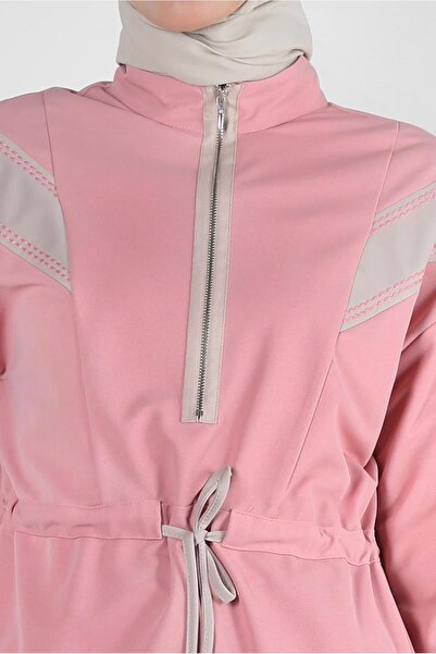 Alvina Şerit Detaylı Beli Büzgülü Tunik 43840