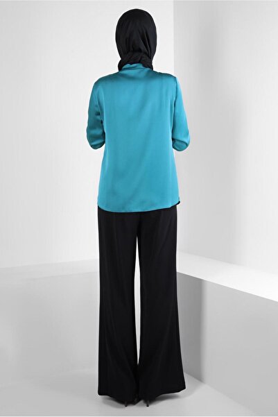 Alvina BUTTONED SATIN BLUZ 43867