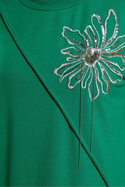 Alvina Tracksuit Dress - Embroidered Detail, Model 44708