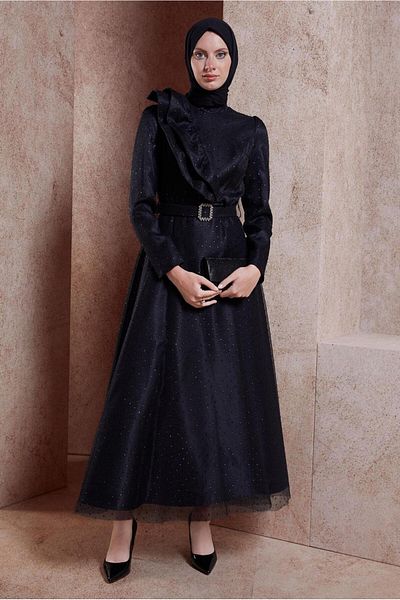 Alvina 50271 Model Rochie de Seara Modestă - Rochie cu Curea