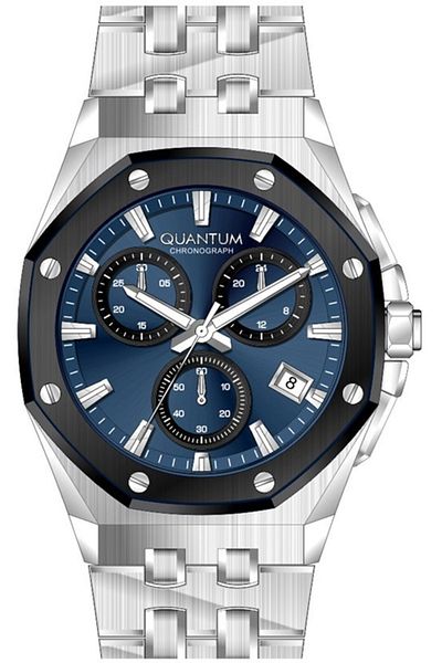 Quantum Quantum Men's Chronograph Dark Blue Dial Watch - HNG1062.390