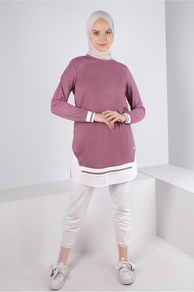 Alvina EYE DETAILED CUFFS RUBBER TUNIC 43618