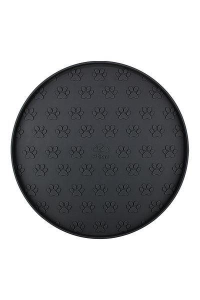 Choice 28X28CM Black Pet Placemat Cat Food Pad Dog Bowl Mat Pet Feeding Mat Prevent Food and Water Spills P