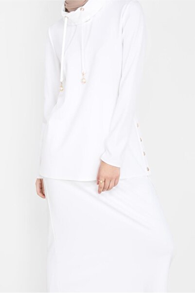 Alvina Σετ με διπλή φούστα με λεπτομέρεια με κουμπί - πλαϊνά 42163