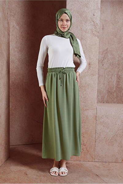 Alvina 60587 Model Hijab Skirt - Elastic Waist