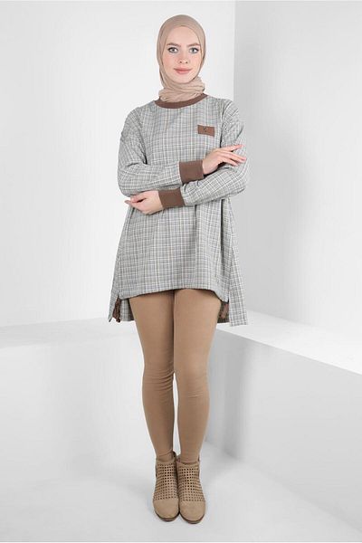 Alvina PLAID PATTERNED TUNIC 44297