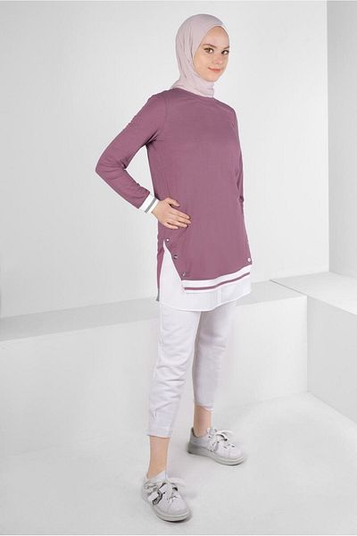 Alvina EYE DETAILED CUFFS RUBBER TUNIC 43618