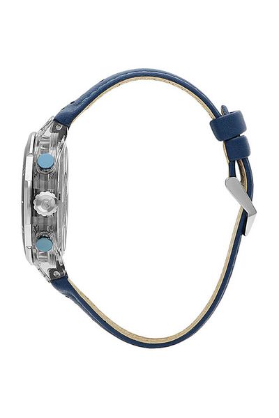 Quantum QUANTUM PWG1107.369 Men Chronograph Display Watch & Leather Strap Dark Blue