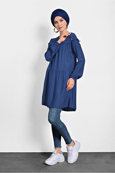 Alvina Sequined Tunic with Sequins and Tassels 40116