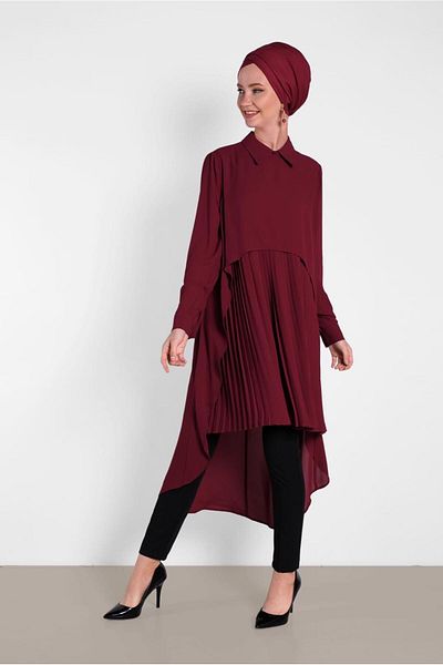 Alvina Pleated Chiffon Tunic 4474