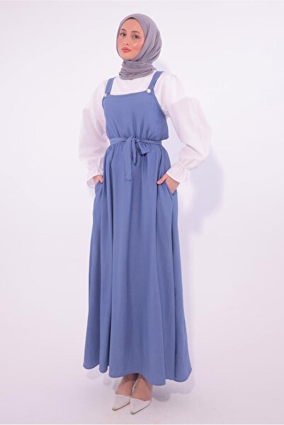 TRENDTESETTÜR ΓΥΝΑΙΚΕΙΟ ΦΟΡΕΜΑ ΣΑΛΟΠΕΤ ΜΠΛΕ ΖΩΝΗ T 8974