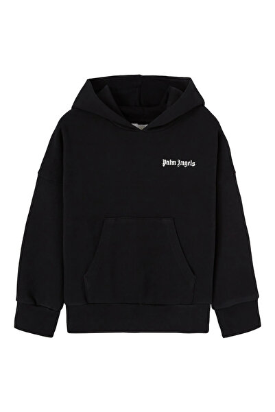 Palm Angels Çocuklar için Klasik Logolu Kapüşonlu Sweatshirt