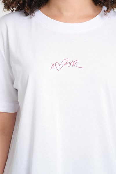 Store 100% Cotton, Relaxed Fit Short Sleeve T-Shirt - Stylish Amour Lettering