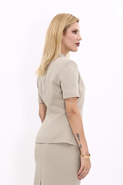 ÖNDER ÖZSOY Bamboo Buckle Short Sleeve Jacket