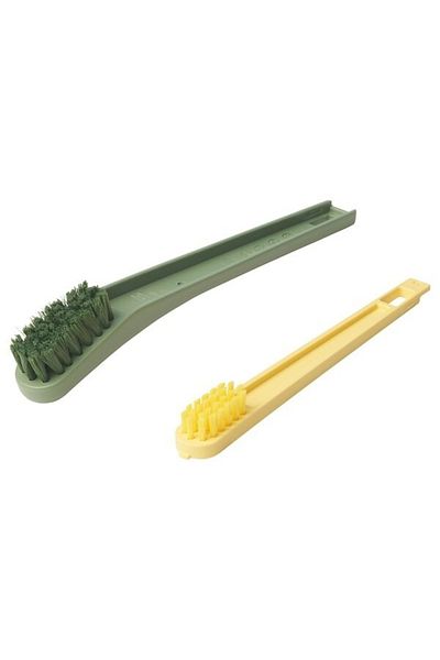IKEA PEPPRIG 2-in-1 Shoe Brush with Scraper, Green/Yellow – Effective Cleaning for All Footwear