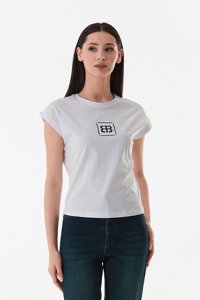 Fulla Moda Tricou brodat cu litera B