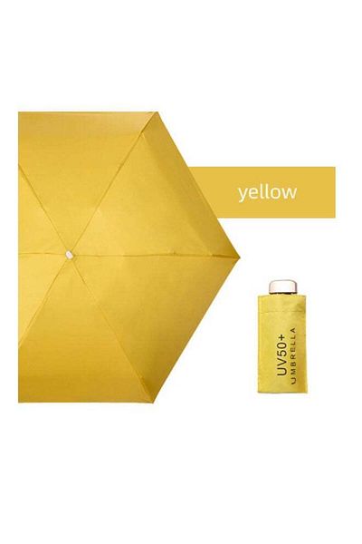 Generic Sun Protection Mini Umbrella Yellow