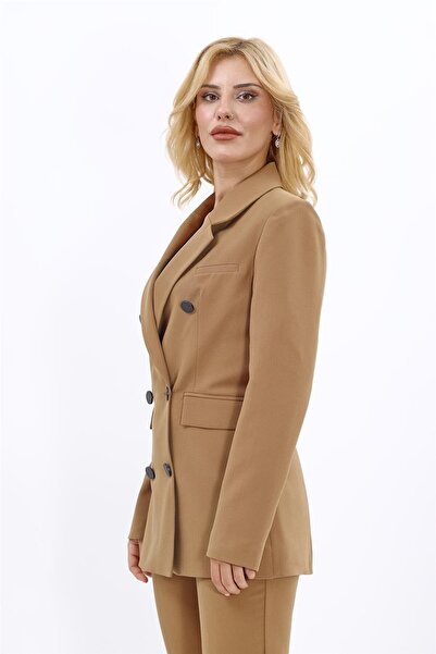 ÖNDER ÖZSOY Erkek Yaka Kuruvaze Blazer Ceket-Camel