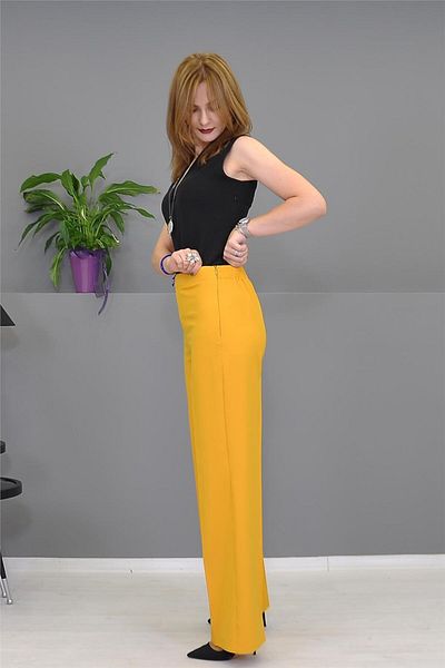 ÖNDER ÖZSOY Wide Leg Trousers - Mustard