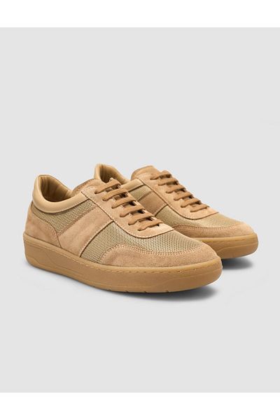 Cabani 100% Genuine Leather Suede Tan Women's Sports Shoes