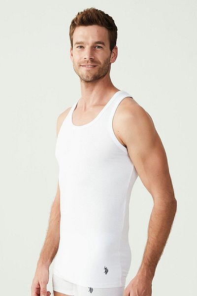 U.S. Polo Assn. Πόλο Ασν. Ανδρικό εσώρουχο 2 τεμαχίων Cotton&Modal White Boxed - Λευκό - BATDN80O18U9A
