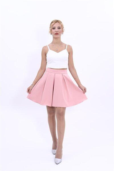 ÖNDER ÖZSOY Kısa Kloş Etek-Pudra